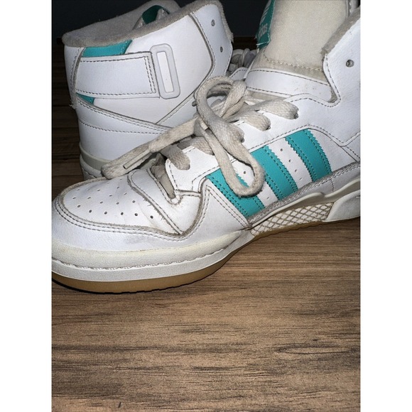 Size 9.5 - adidas Forum‎ Mid White Mint Rush W - Picture 13 of 15